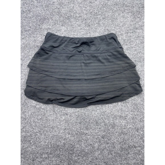 Athleta Pants - Athleta Womens Gray Space Dye Tiered Ruffle Running Tennis Skort Size S Small